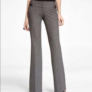EXPRESS | Editor Pants | Gray With Leather Trim